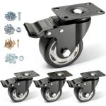 Caster Wheels BOSGEOT 3 Inch Heavy Duty Locking Plate Casters Set of 4-0