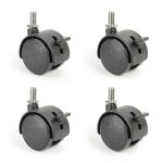 4 Pack 1.5" Swivel Stem Caster Wheels by Dalyndar Metal Locking Brake-0