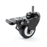 VWINDESK 2" M8 15mm Locking Caster Wheels Set of 4 Swivel Brake 220lb-0