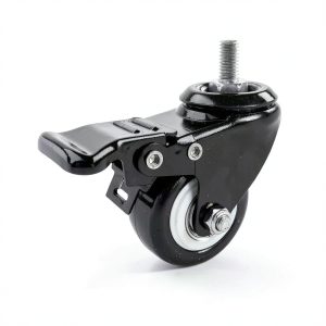 VWINDESK 2" M8 15mm Locking Caster Wheels Set of 4 Swivel Brake 220lb-0