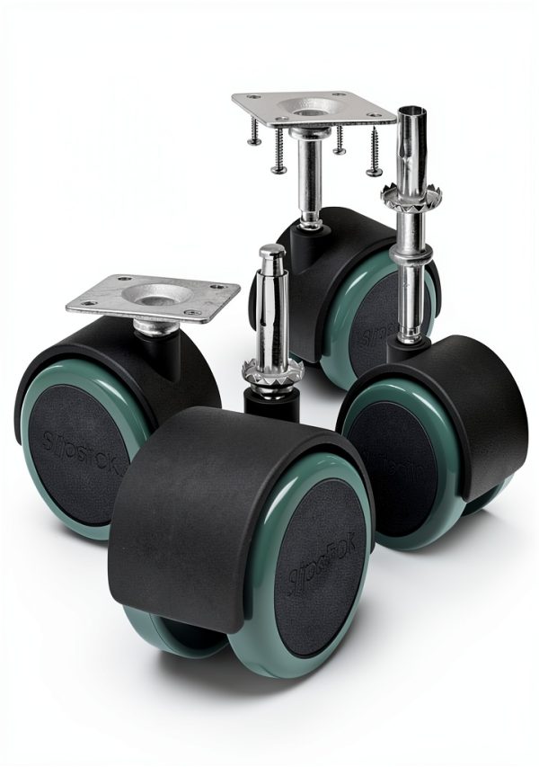 Slipstick CB681 2 Inch Floor Protector Rubber Caster Wheels-0