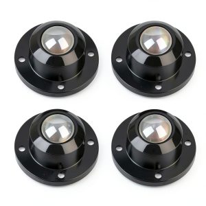 Self Adhesive Caster Wheels for Furniture,Storage Box,Trash Can,PC Stainless Steel Universal Pulley 360 Degree Rotating Adhesive Caster Wheels 0.8 Inch Low Profile Swivel Wheels Black 4 Pack-0