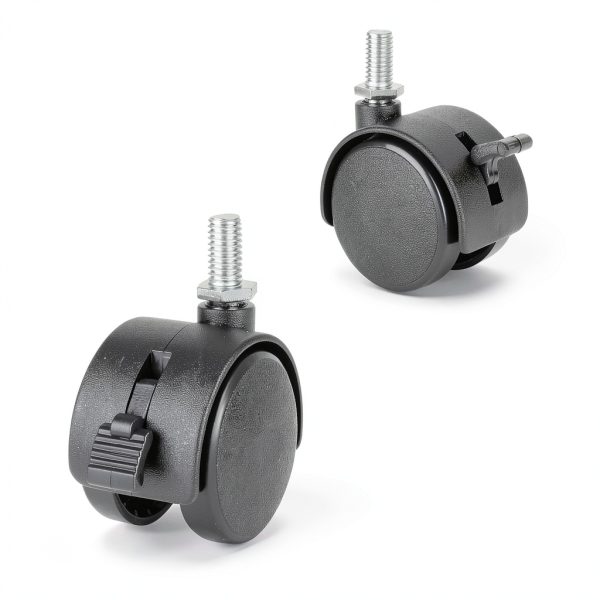 4 Pack 1.5" Swivel Stem Caster Wheels by Dalyndar Metal Locking Brake-6